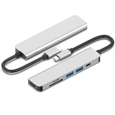 Эпицентр деятельности Displayport станции стыковки Usb Multiport 6in1 для читателя Chromebook PD77W SD/TF