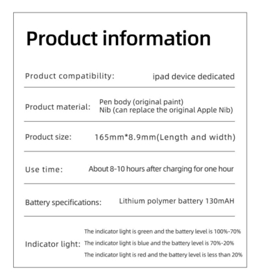 Ручка касания грифеля ODM 164mm умная писать ручку для мобильного Iphone