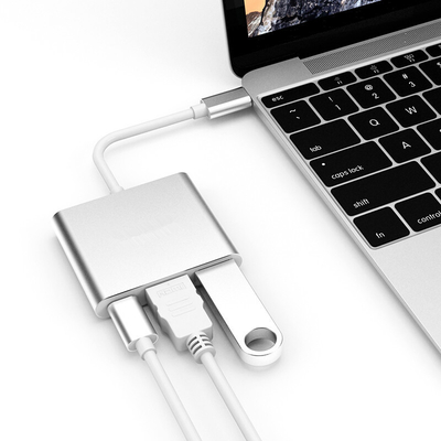 Тип-C расширение Usb Displayport станции стыковки ноутбука 3in1 для 4 мониторов